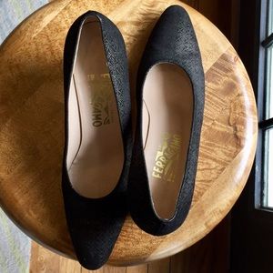 Black Ferragamo heels